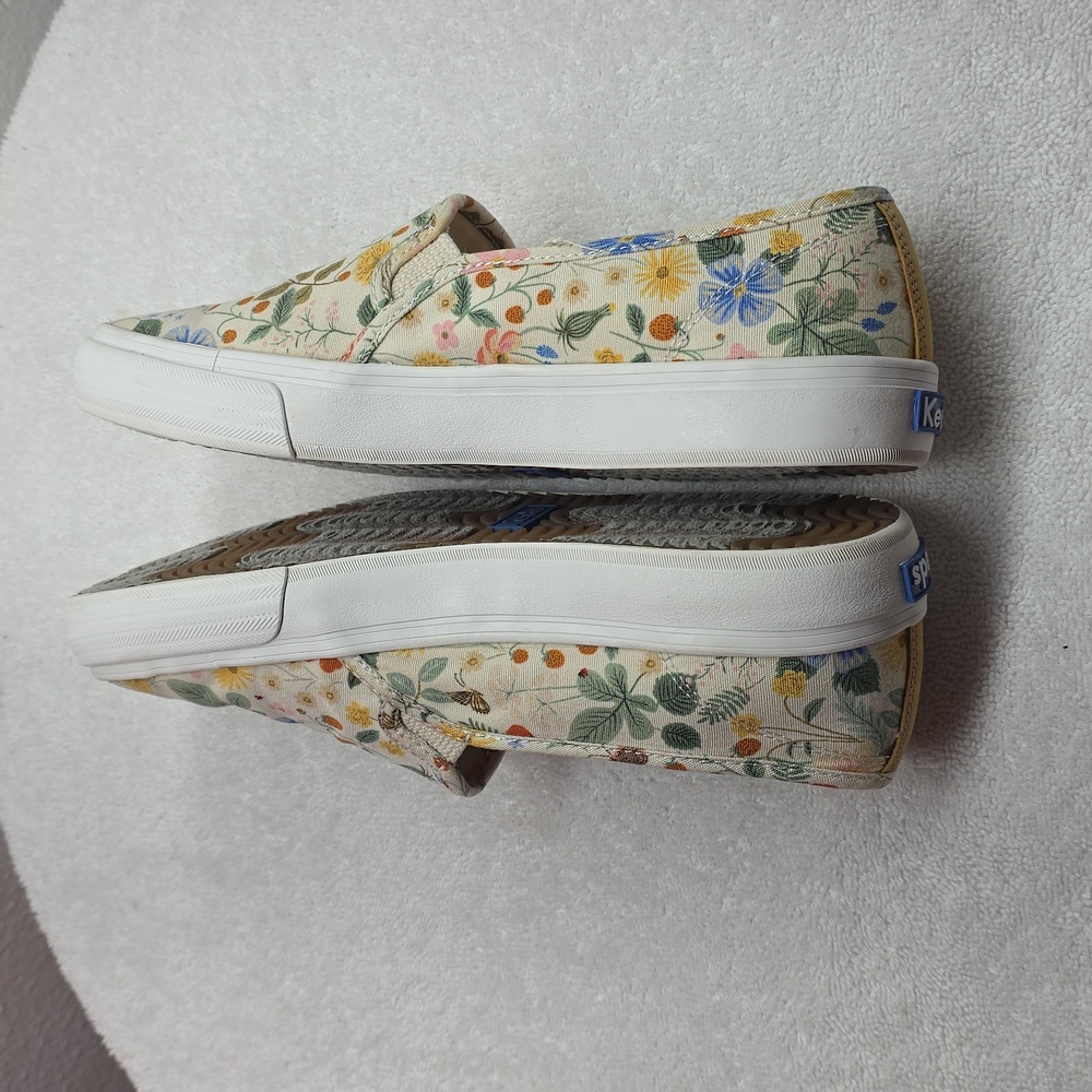Keds × Rifle Paper Co. Double Decker Wild Wood Floral Sneaker Ladies 9.5 In VGuc - Picture 11 of 16
